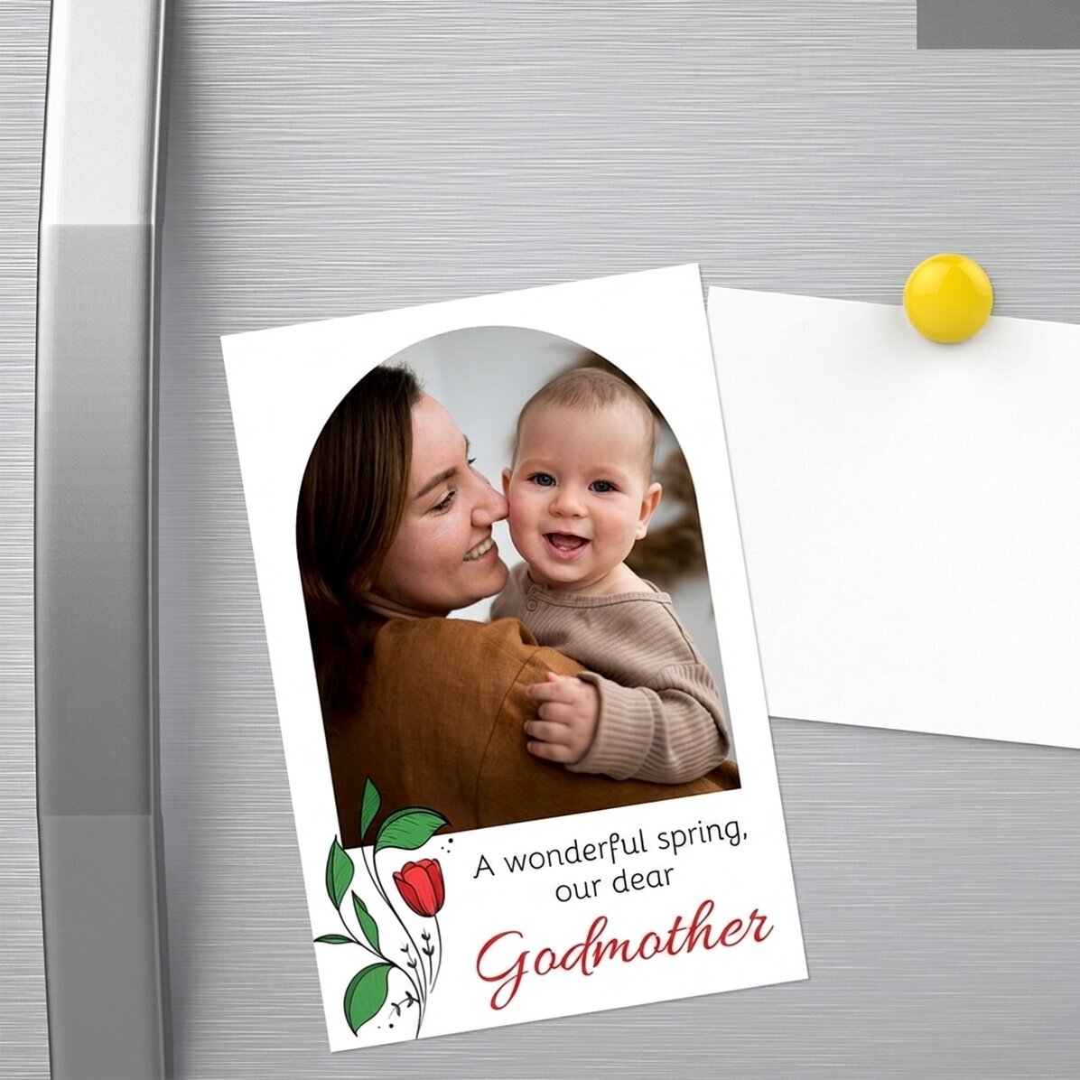 Magnet 10 × 15 cm s vlastní fotografií a vzkazem – Květiny pro tebe