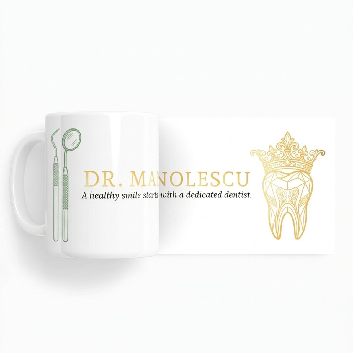 Personalizovaný hrnek s nápisem – Golden Dentist