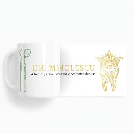 Personalizovaný hrnek s nápisem – Golden Dentist