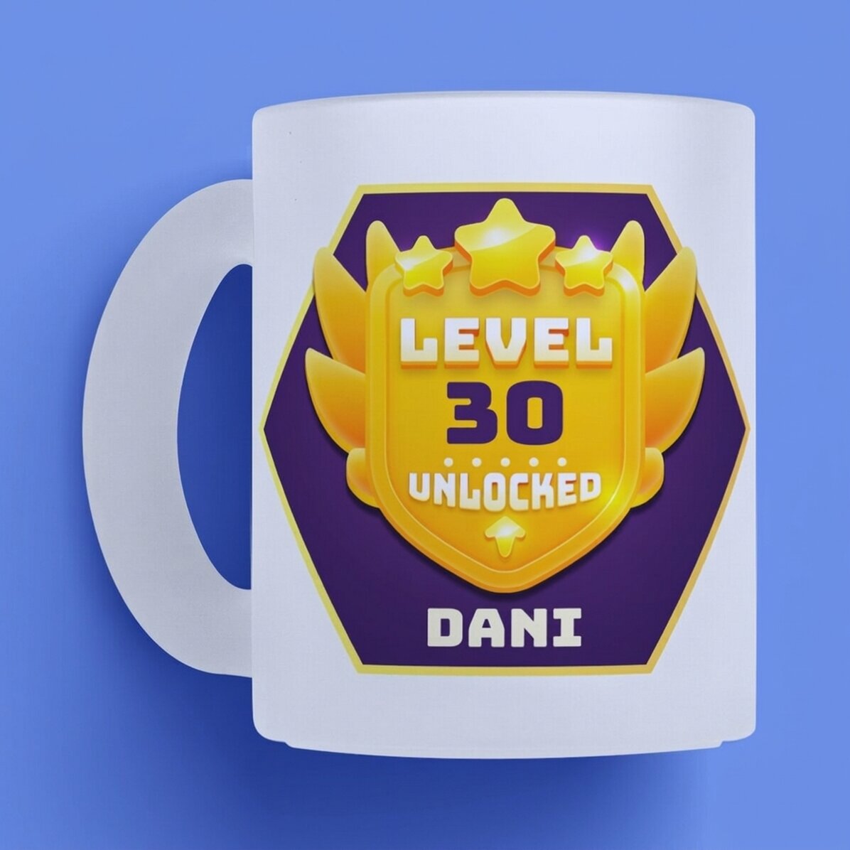 Personalizovaný hrnek s textem k výročí – Level Unlocked