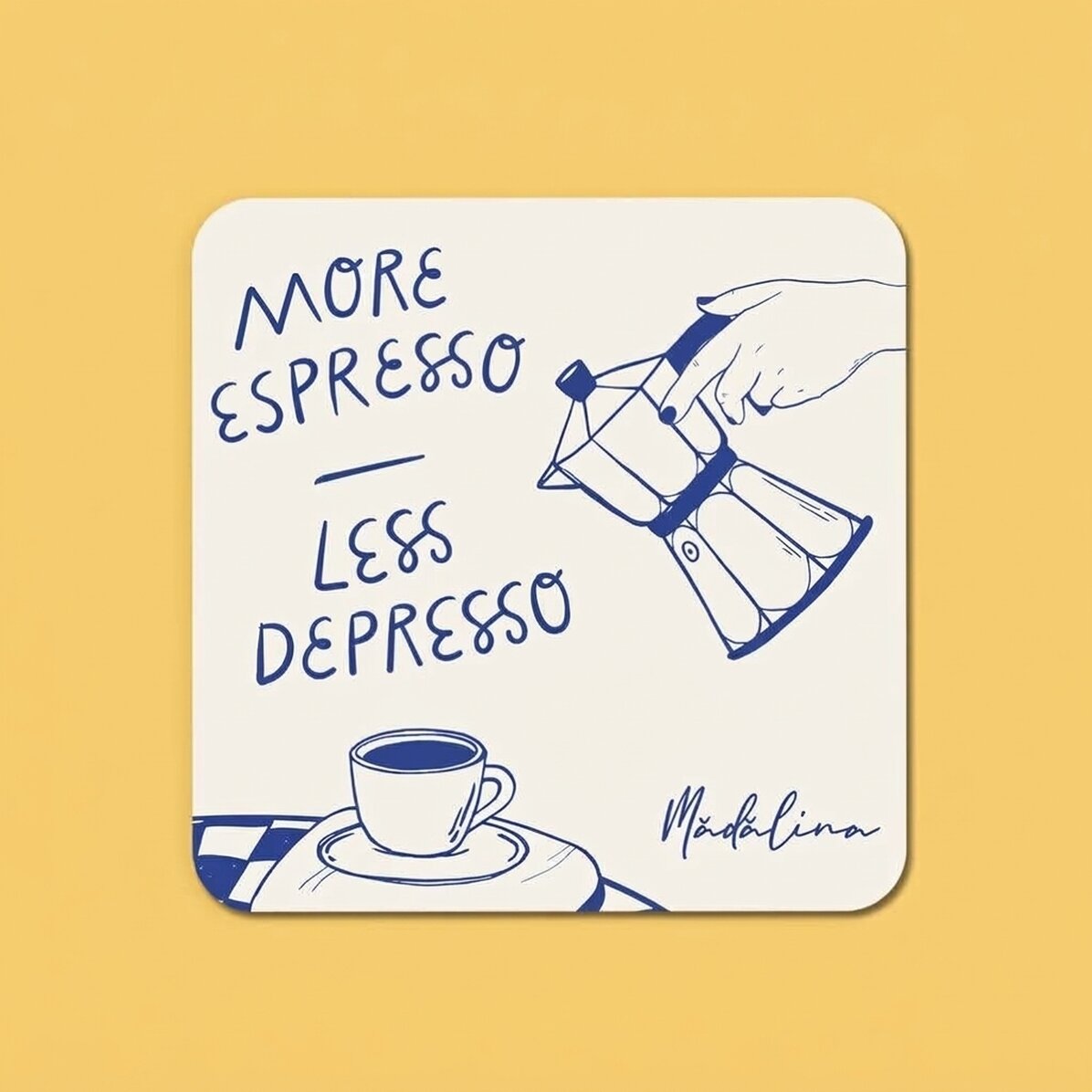 Osobní podtácek s jménem – More espresso