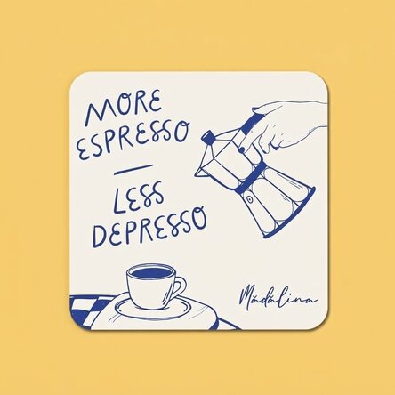 Osobní podtácek s jménem – More espresso
