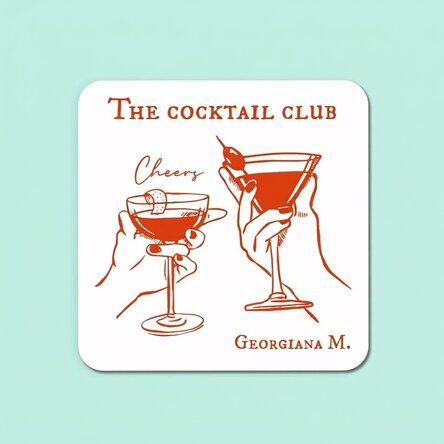 Osobní podtácek s jménem – The cocktail club