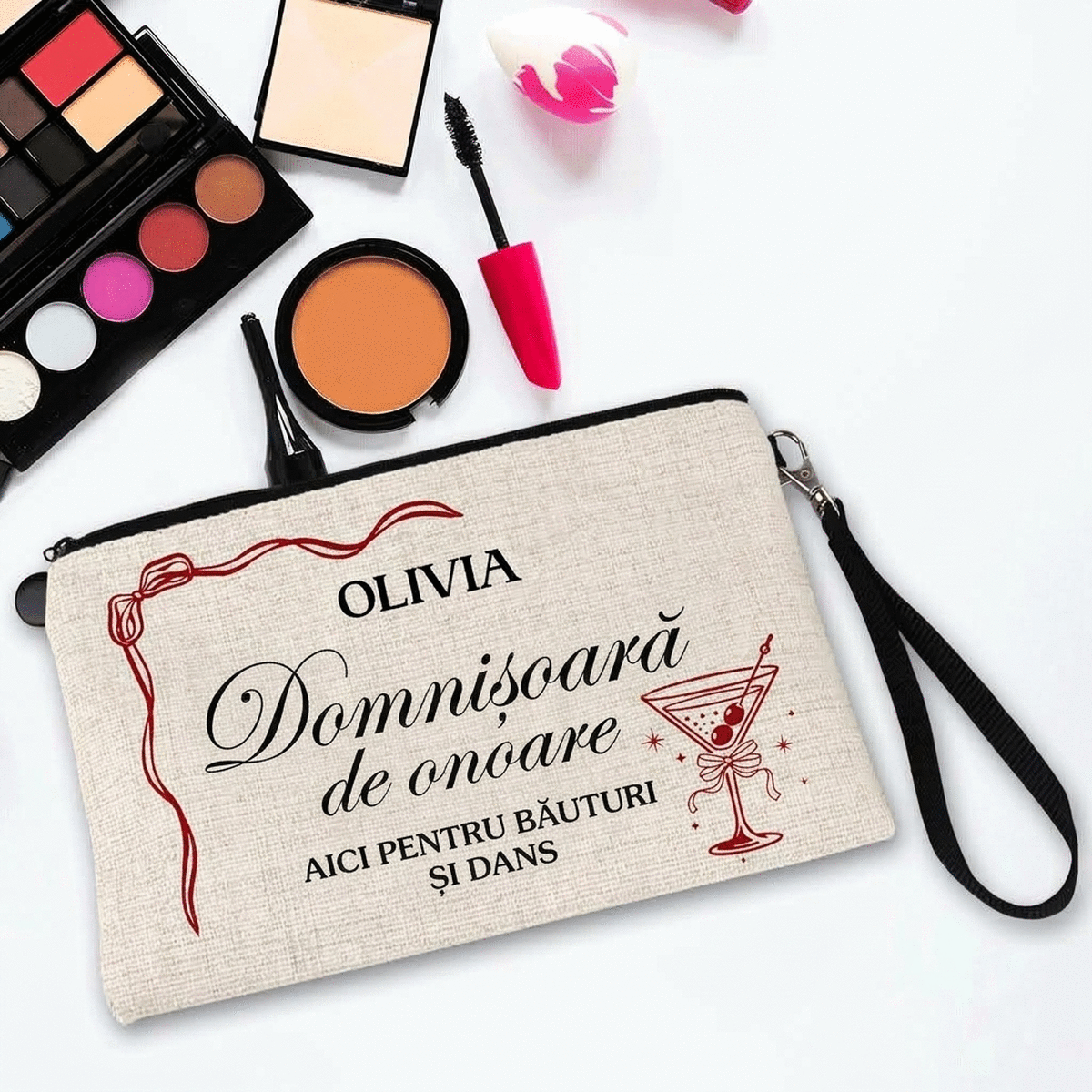 Personalizovaná sada na líčení s nápisem – Tým nevěsty