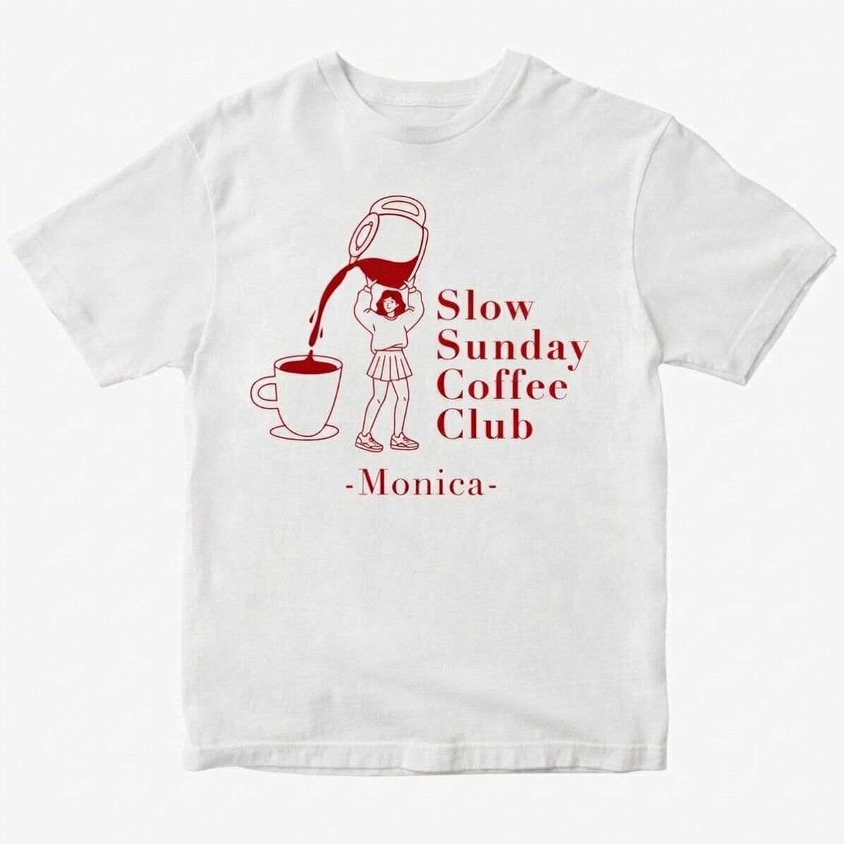 Bavlněné tričko s vlastním nápisem – Coffee