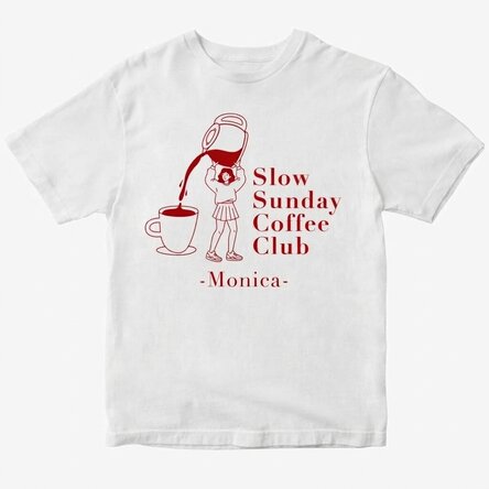 Bavlněné tričko s vlastním nápisem – Coffee