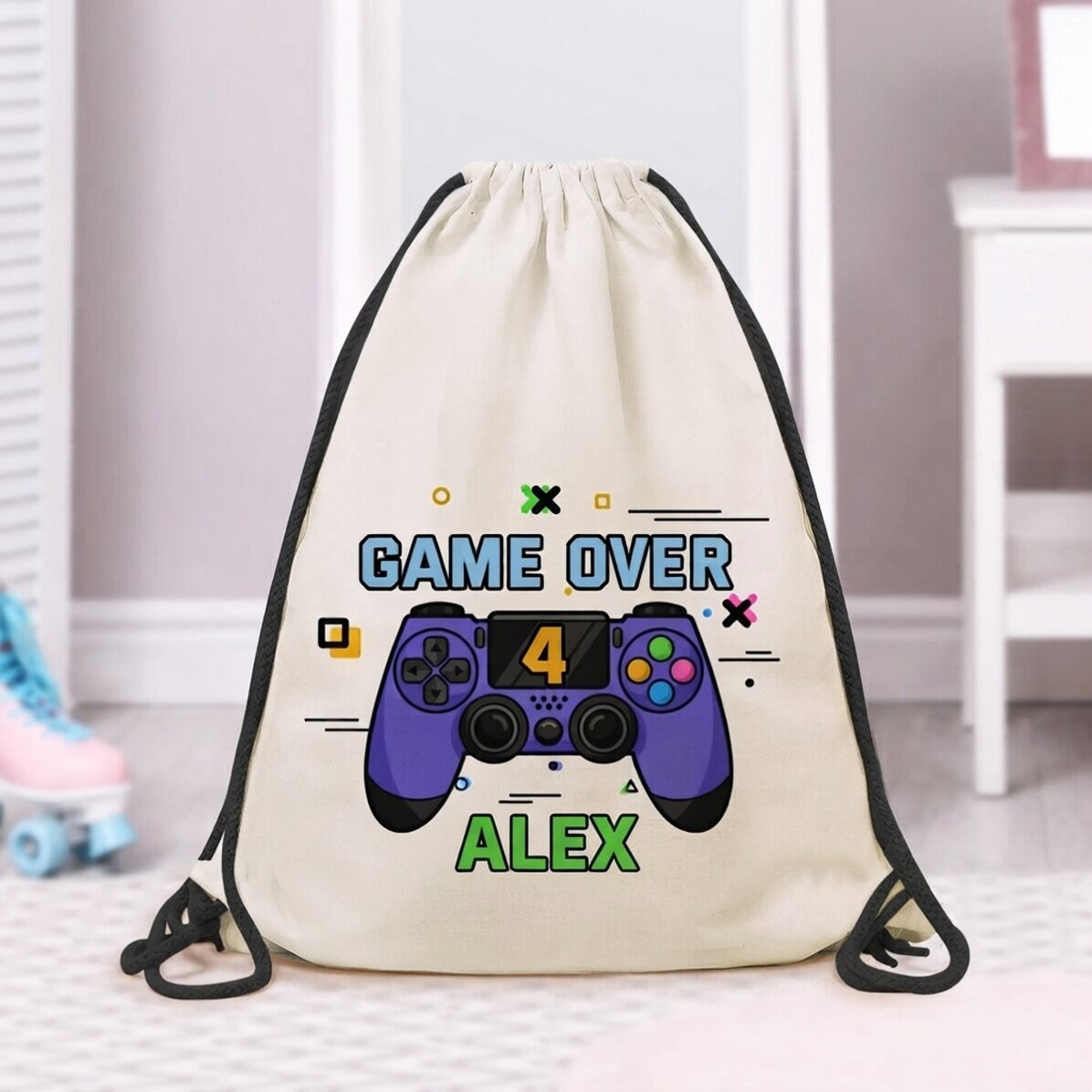 Batoh s vlastním nápisem – Game over