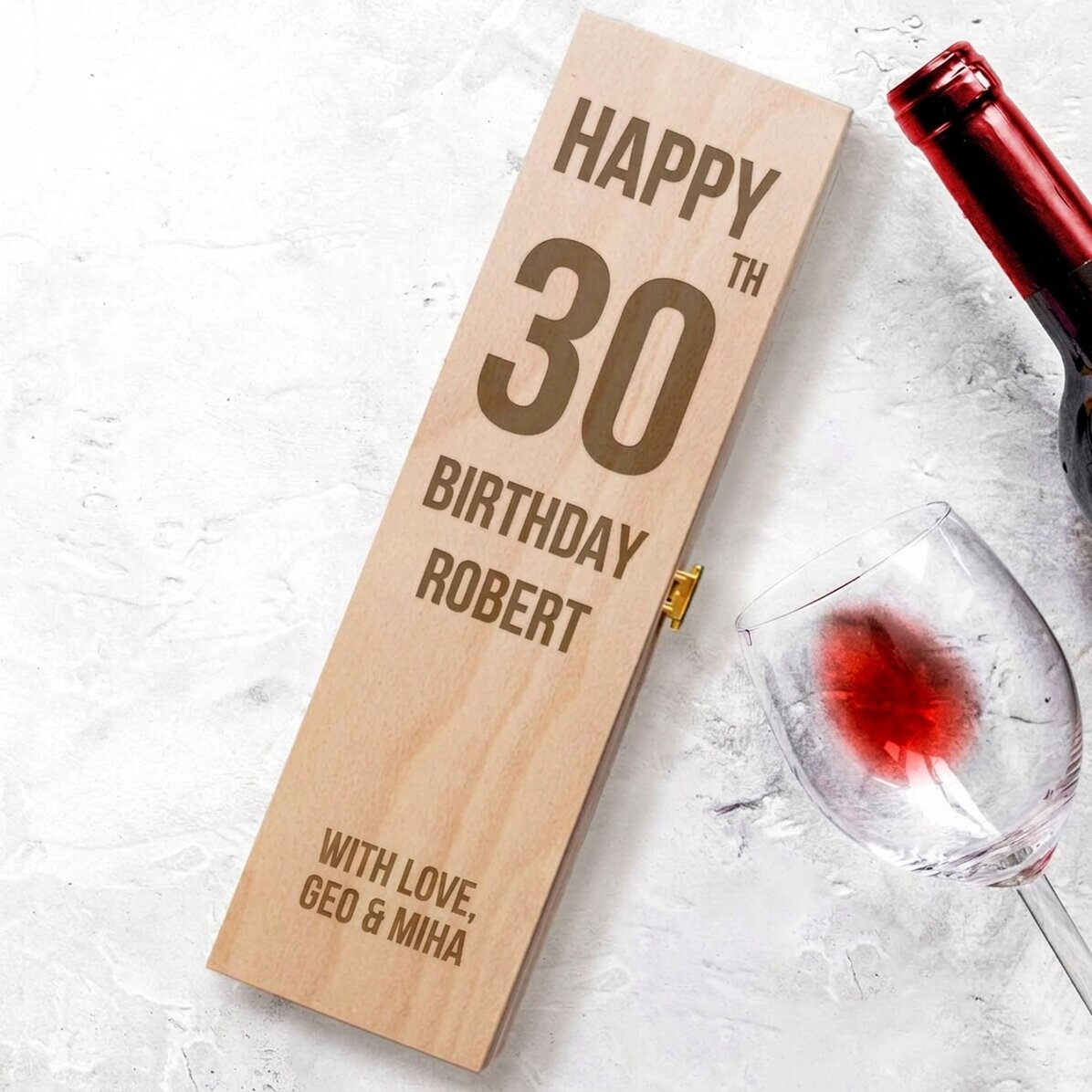 Personalizovaná krabička na víno – HAPPY BIRTHDAY