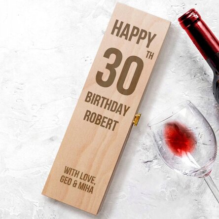 Personalizovaná krabička na víno – HAPPY BIRTHDAY