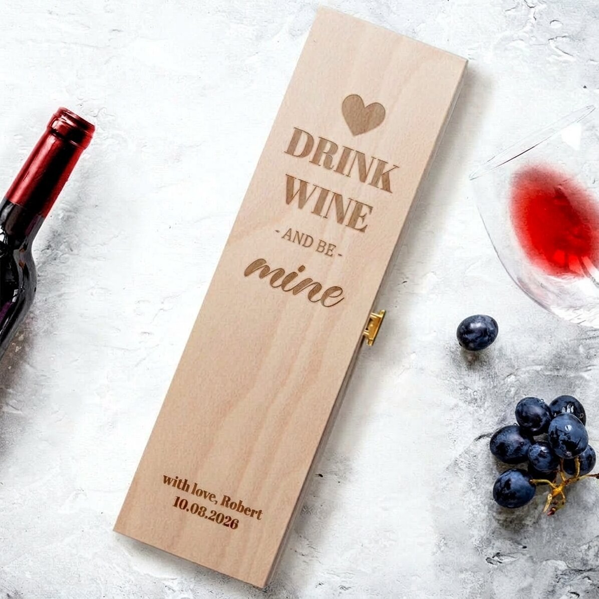 Personalizovaná krabička na víno – Drink wine