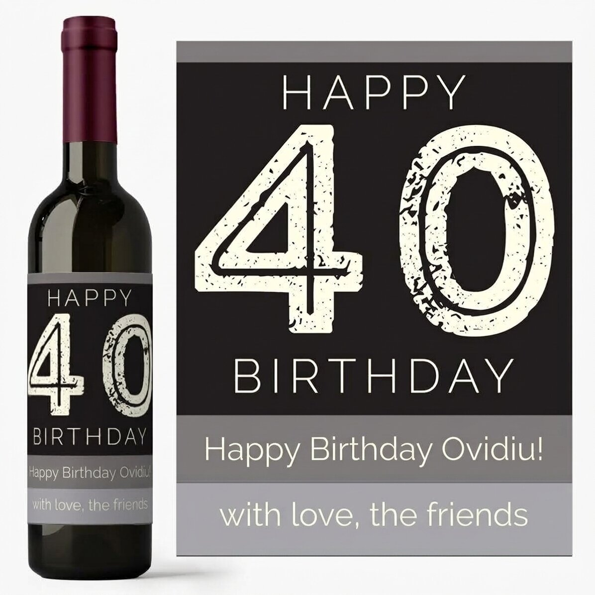 Víno s osobním věnováním – Happy Birthday