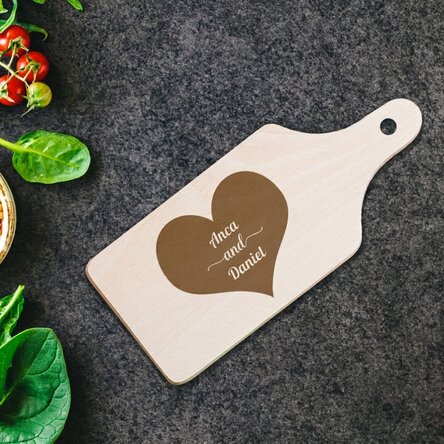 Personalised mini chopping board for couples