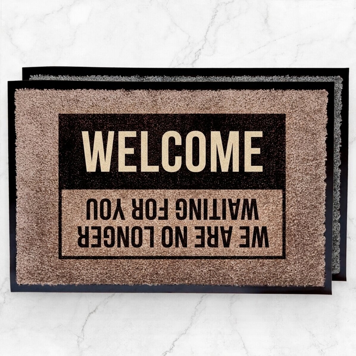 Personalizovaný vstupní koberec do interiéru – Welcome, Goodbye