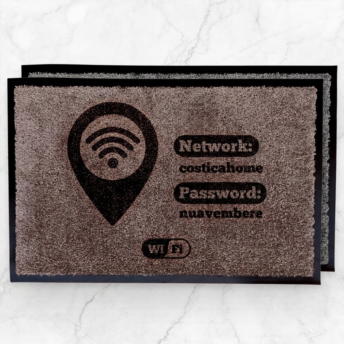 Vlastní vstupní rohož do interiéru – Wi-Fi zóna