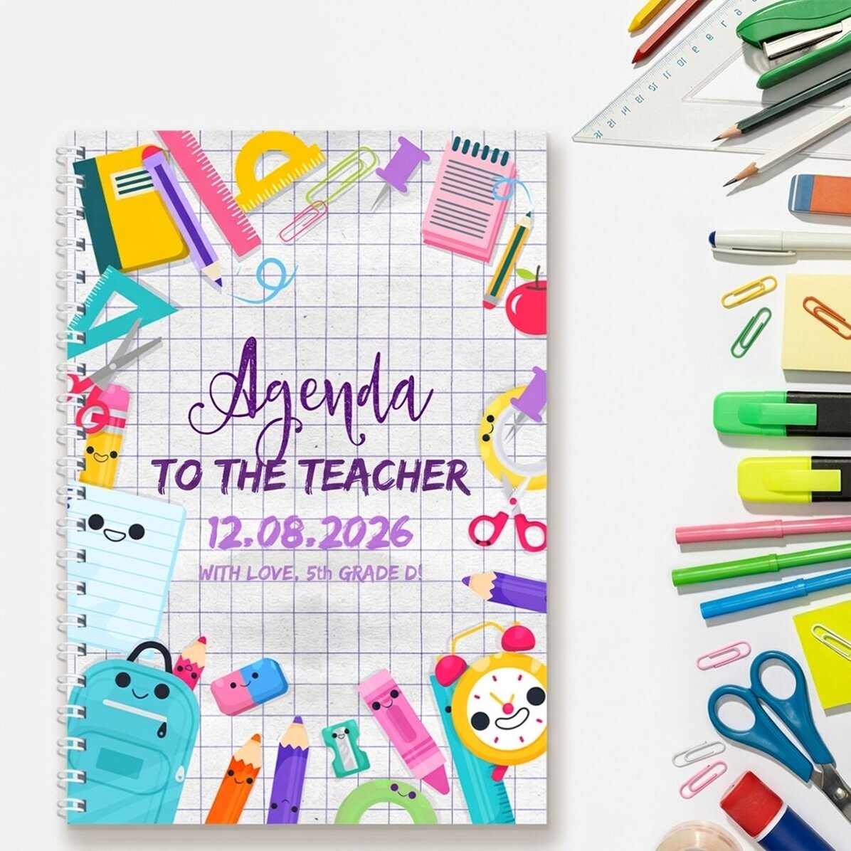 Notebook s vlastním textem – Učitelský diář