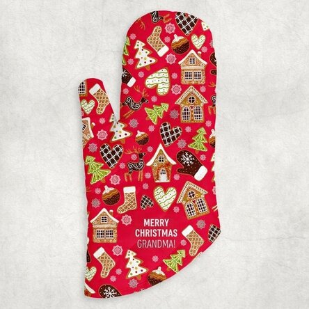 Kuchyňská rukavice s vlastním textem – Gingerbread