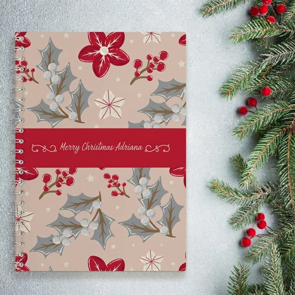 Notebook s vlastním textem – Christmas