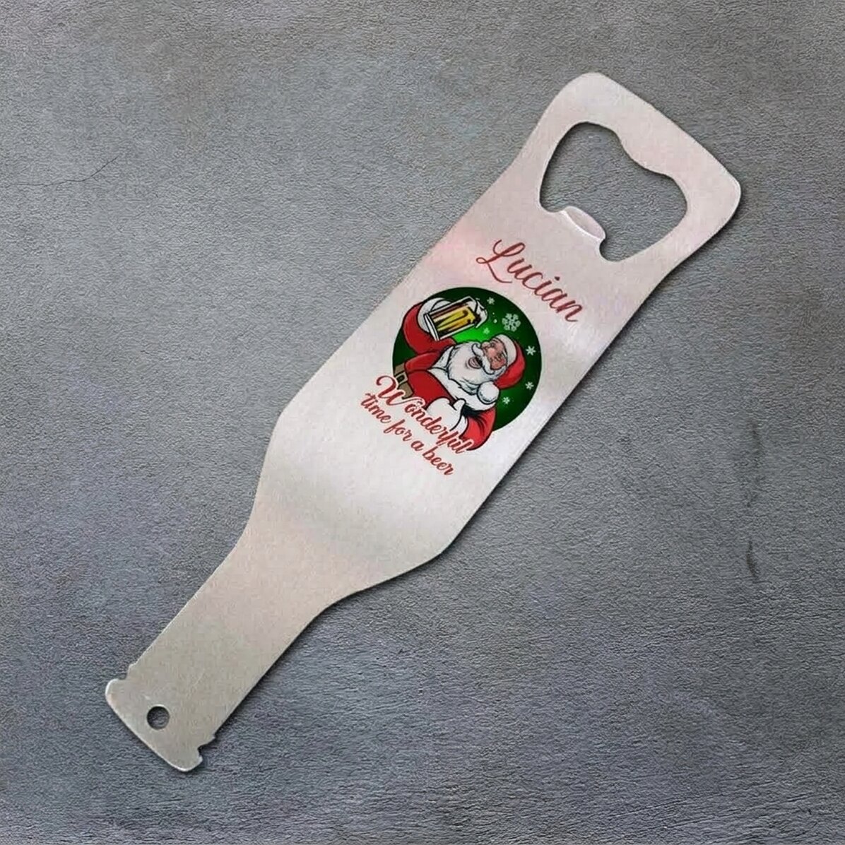 Personalizovaný otvírák na pivo – Santa Claus