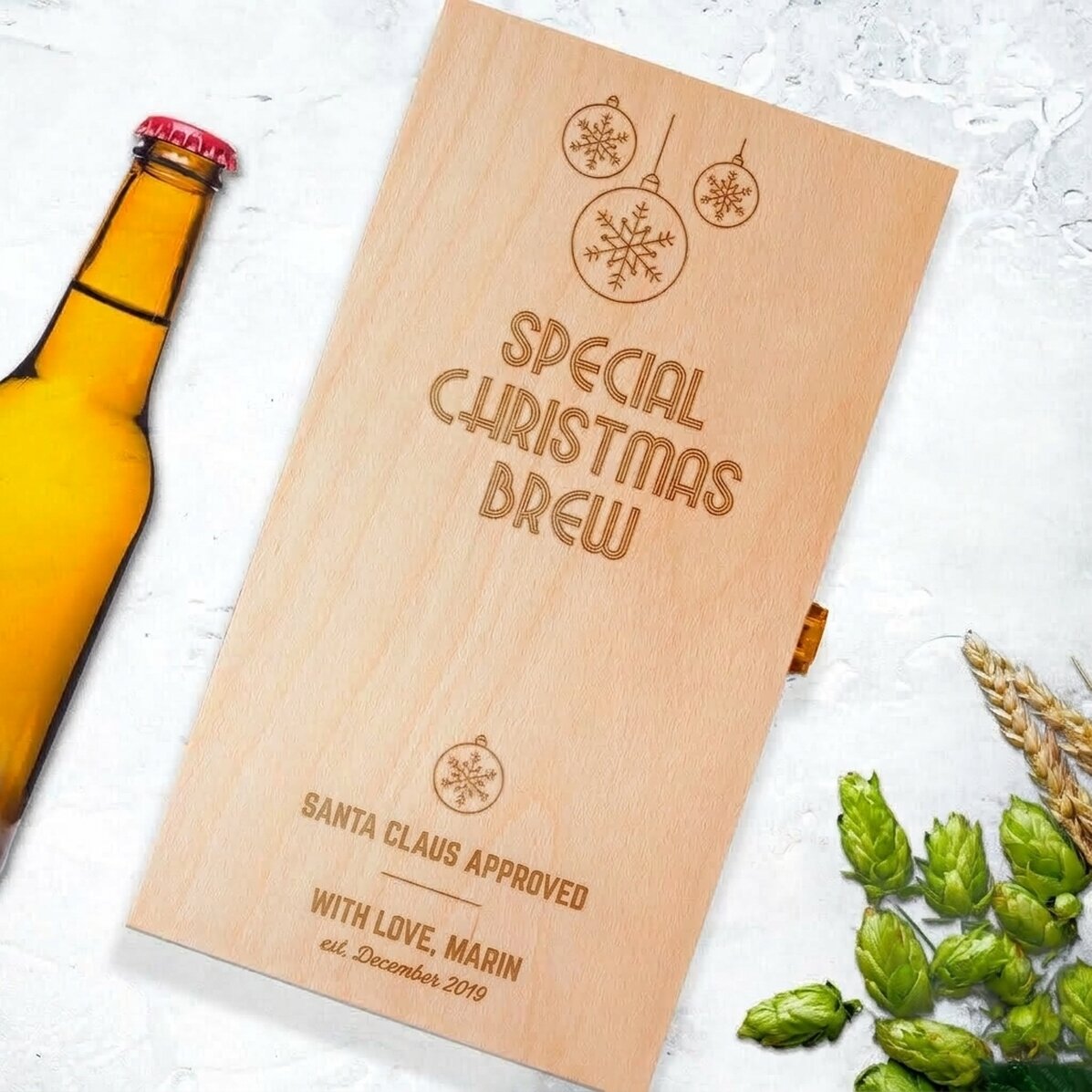 Personalizovaná krabička na tři láhve piva – Special Christmas Brew