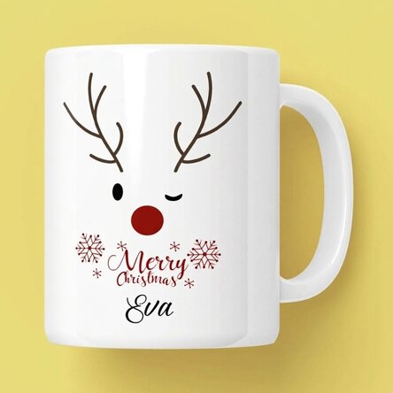 Personalizovaný hrnek s nápisem – Reindeer
