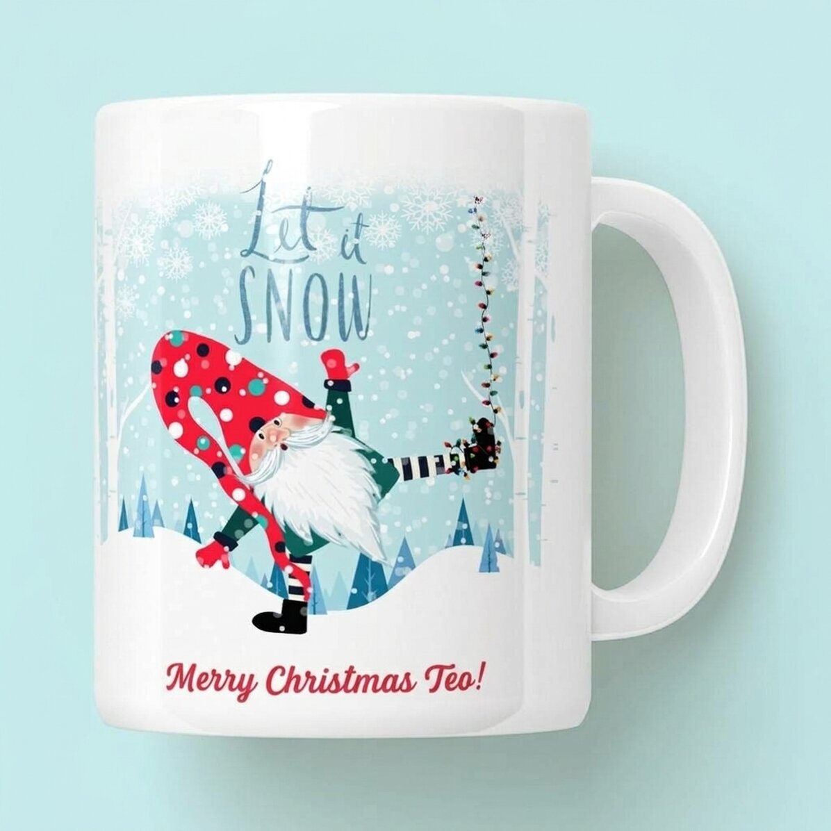 Personalizovaný hrnek s nápisem – Let it snow