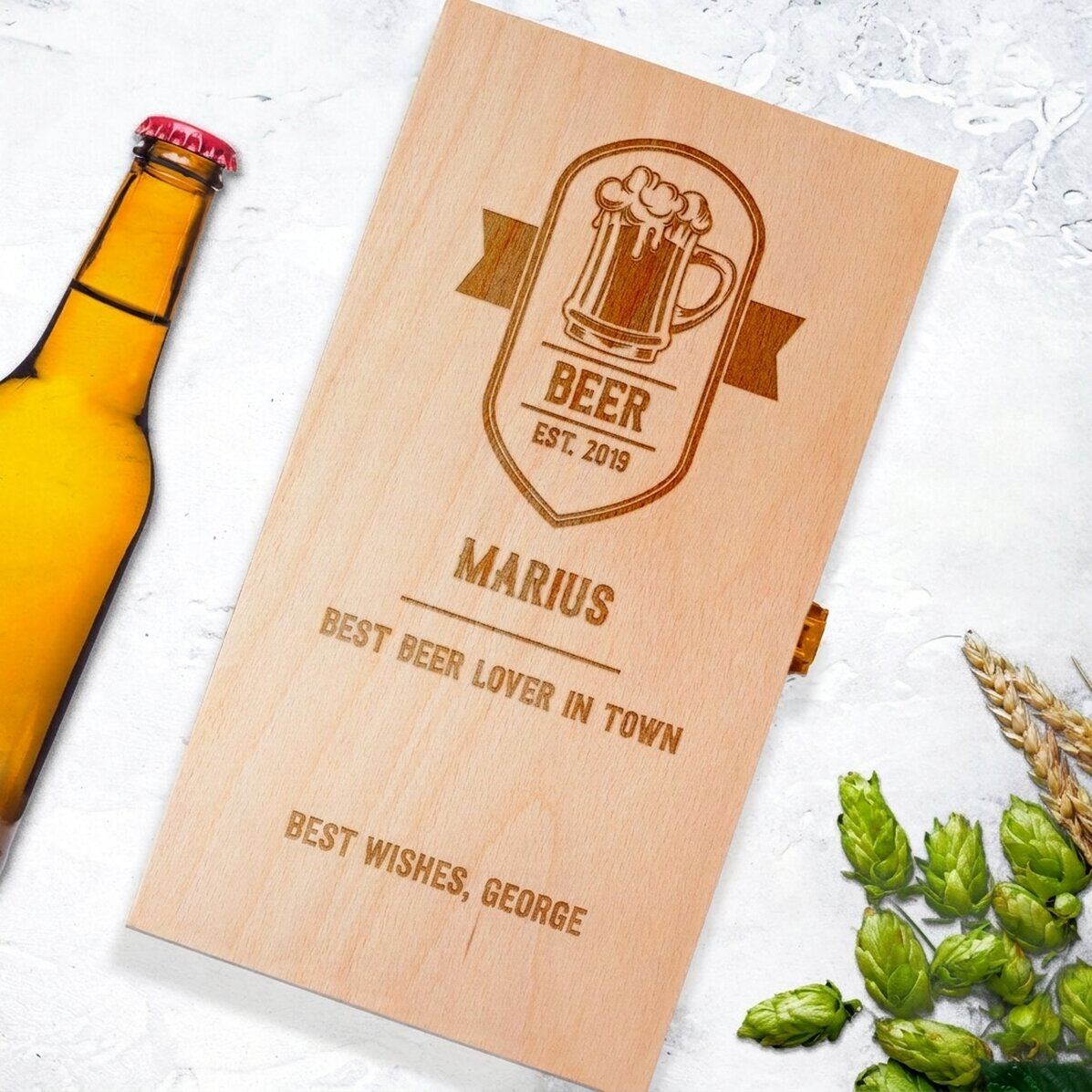 Personalizovaná krabička na pivo pro tři láhve – Best Beer Drinker