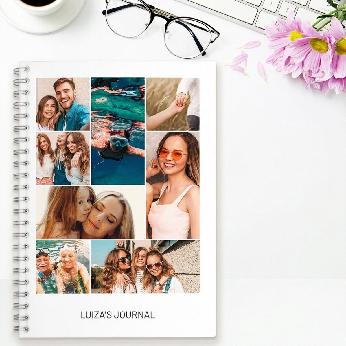 Personalizovaný zápisník s 8 fotografiemi a textem – Nejlepší přátelé