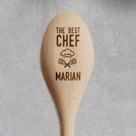 Dřevěná lžíce s vlastním potiskem – Best chef