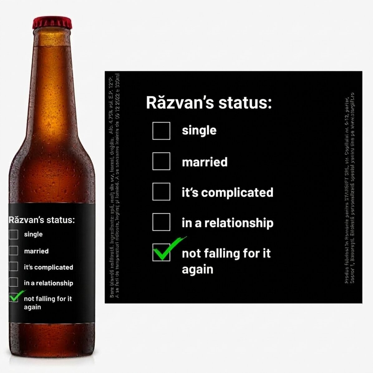 Pivo s vlastním textem – Single
