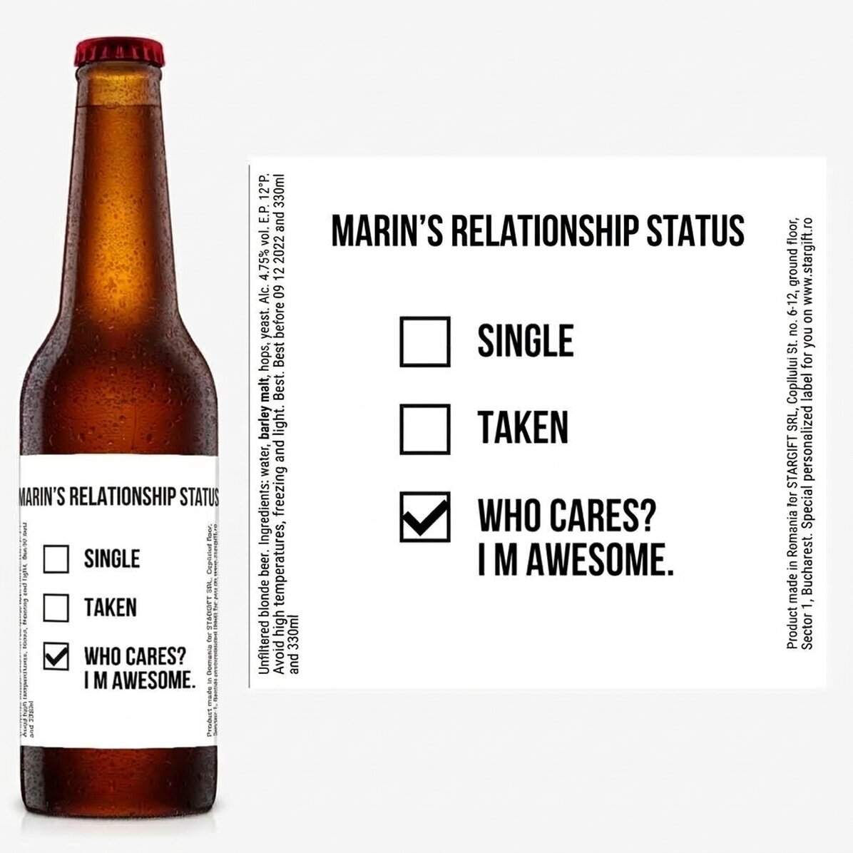 Pivo s vlastním textem – I
