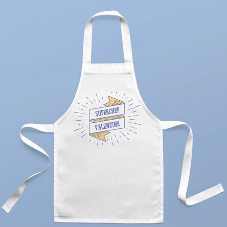Customised children's apron with text - Superchef