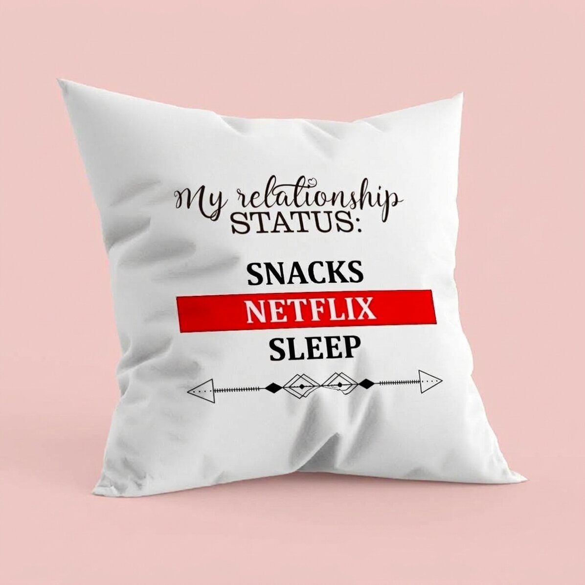 Personalizovaný polštář s nápisem – Relationship status