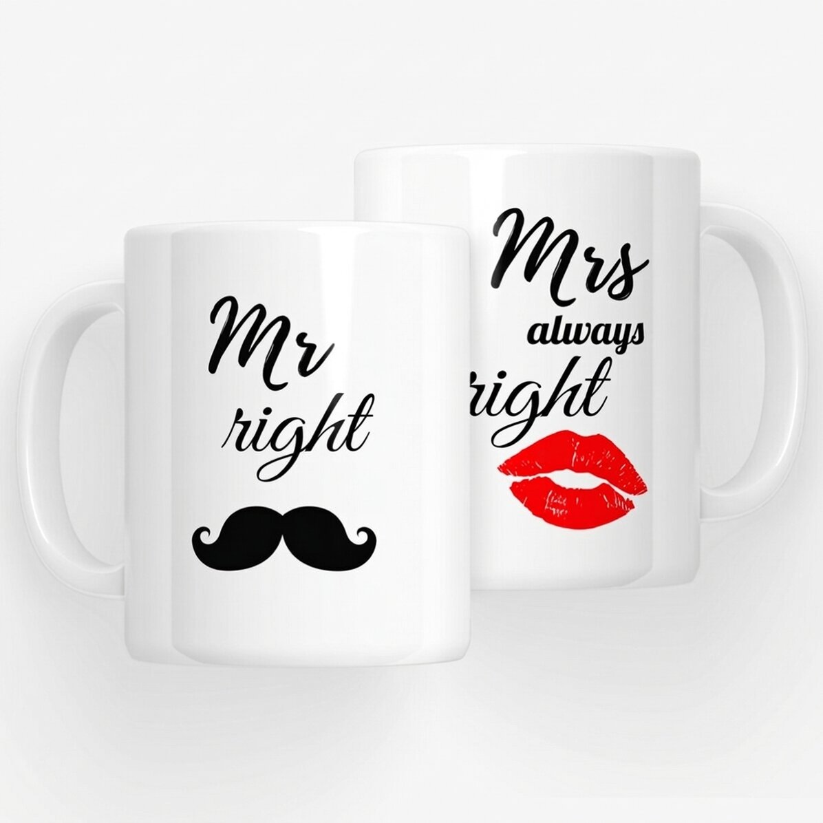 Hrnky pro páry – Mr Right a Mrs Always Right