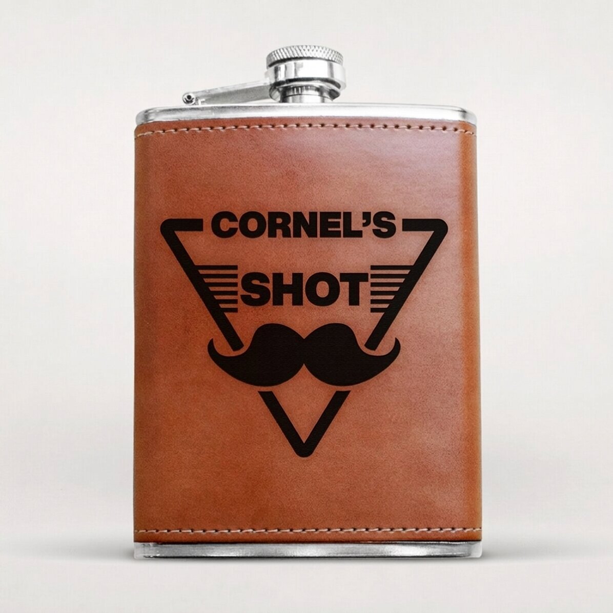 Personalizovaná kapesní sklenička potažená kůží – Shot