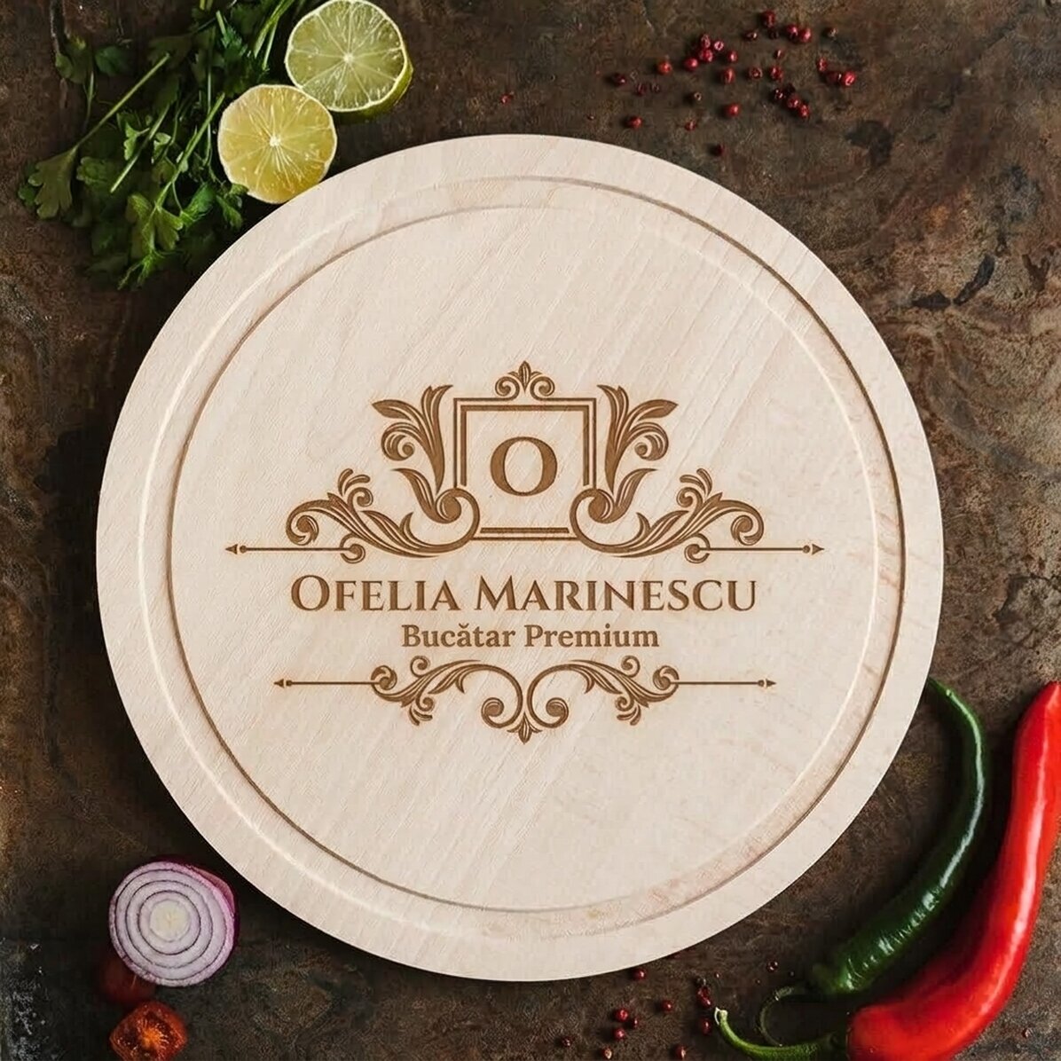 Kruhové prkénko na míru – Premium Chef