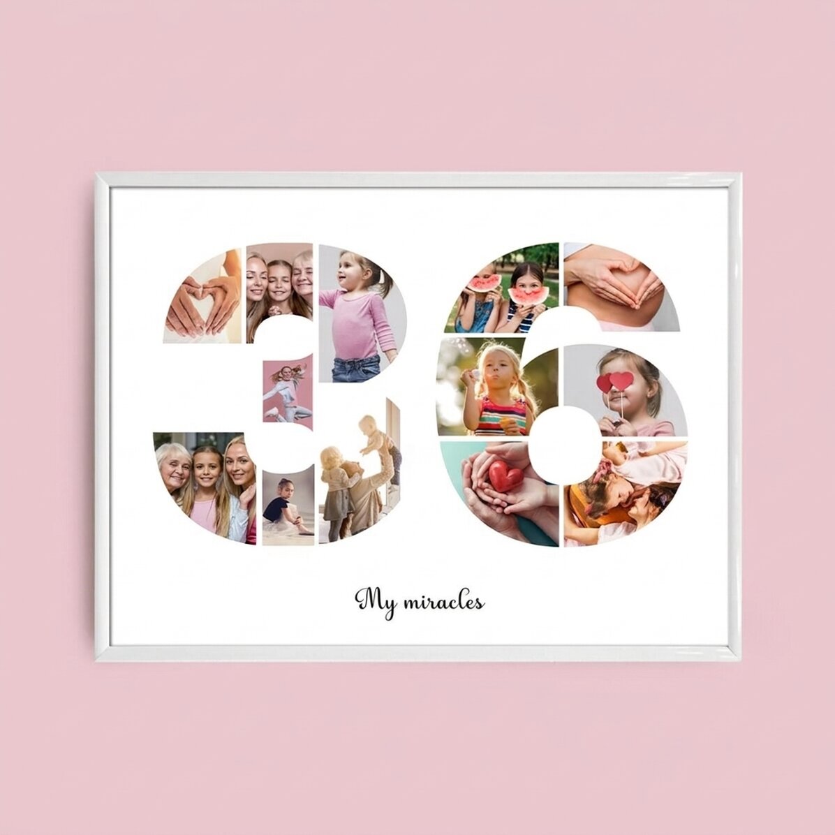 Personalizovaný obraz na šířku s 13 fotografiemi, model č. 36 a textovým vzkazem