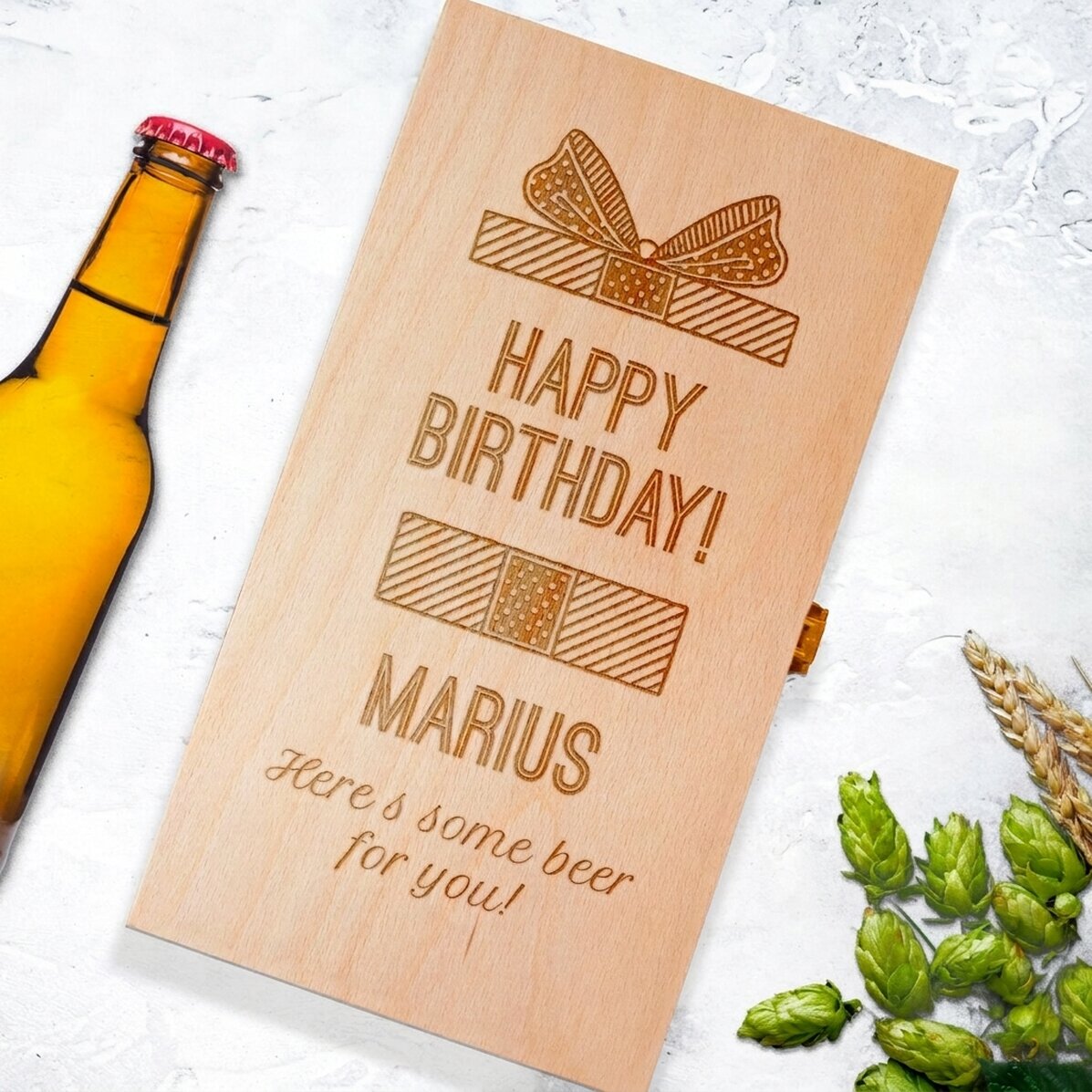 Personalizovaná krabička na pivo pro tři láhve – Dárek