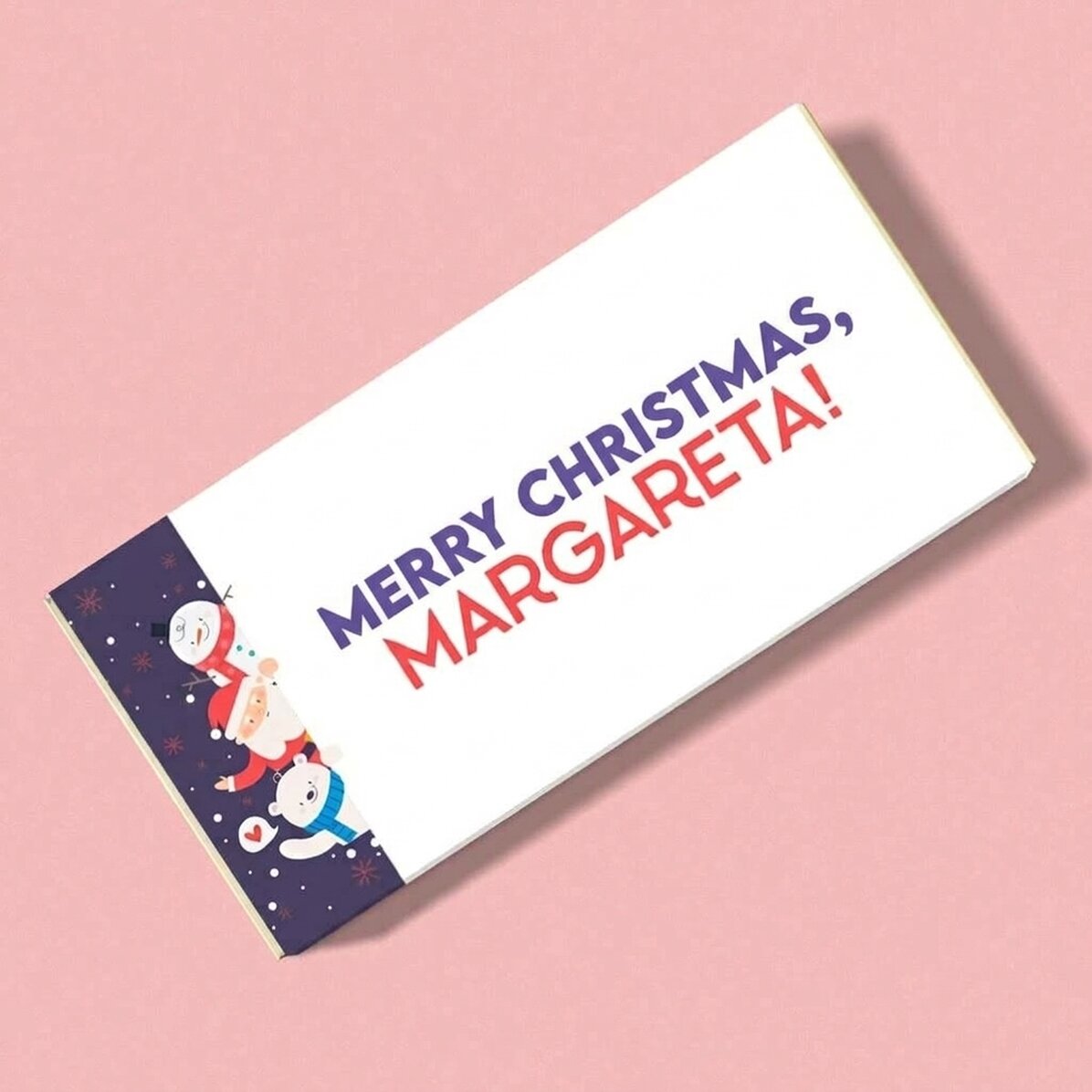 Čokoláda s vlastním jménem a vzkazem – Christmas friends