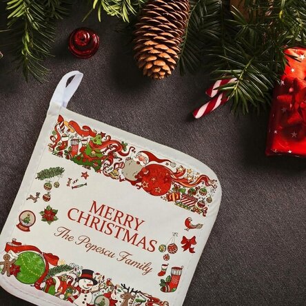 Personalizovaný podstavec pod horký hrnec s nápisem – Traditional Christmas