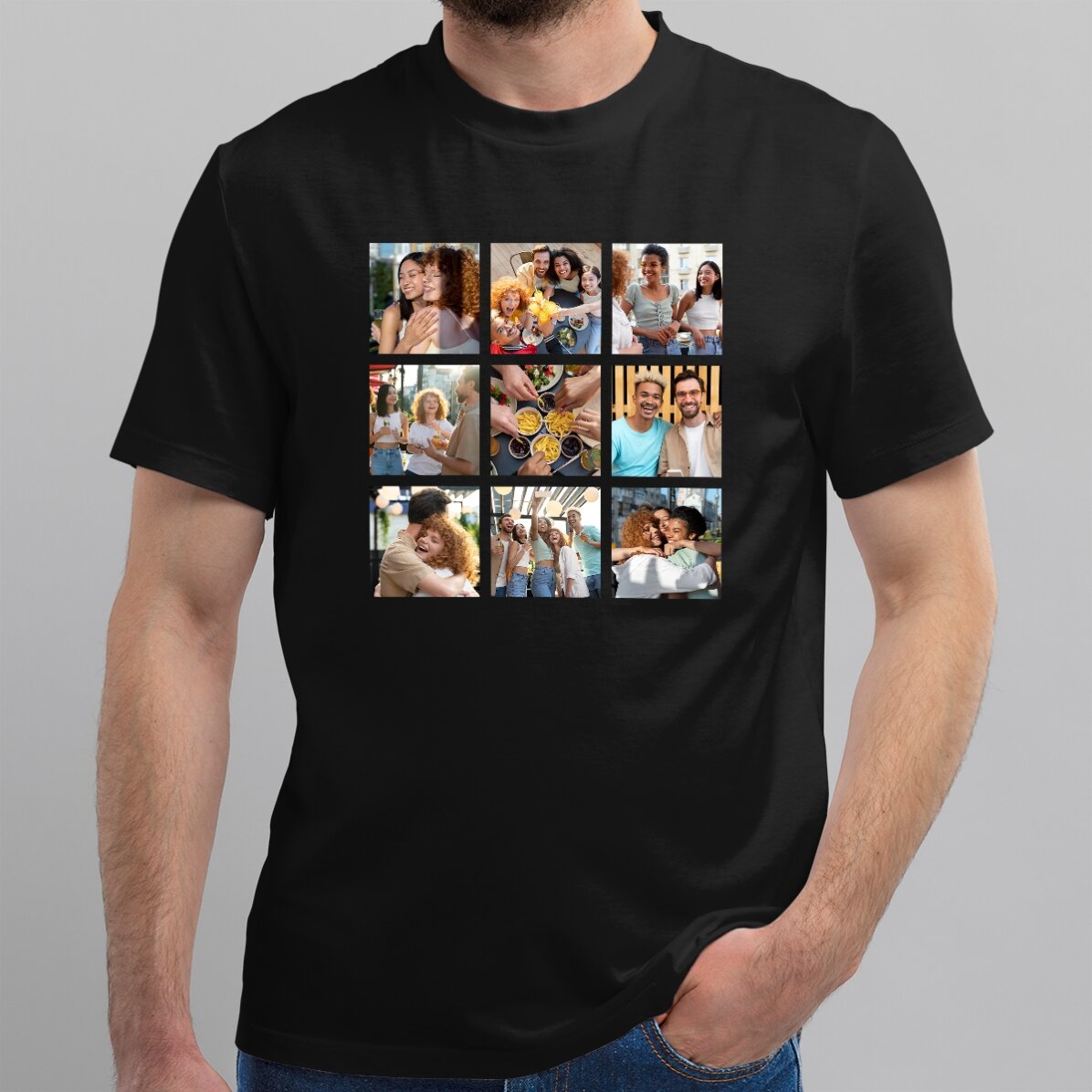 Bavlněné tričko s 9 fotografiemi na míru