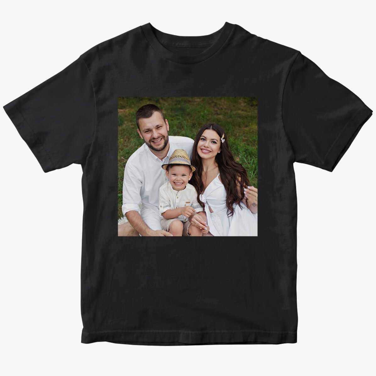 Bavlněné tričko s vlastní fotografií ve tvaru čtverce