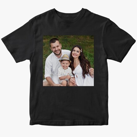 Bavlněné tričko s vlastní fotografií ve tvaru čtverce
