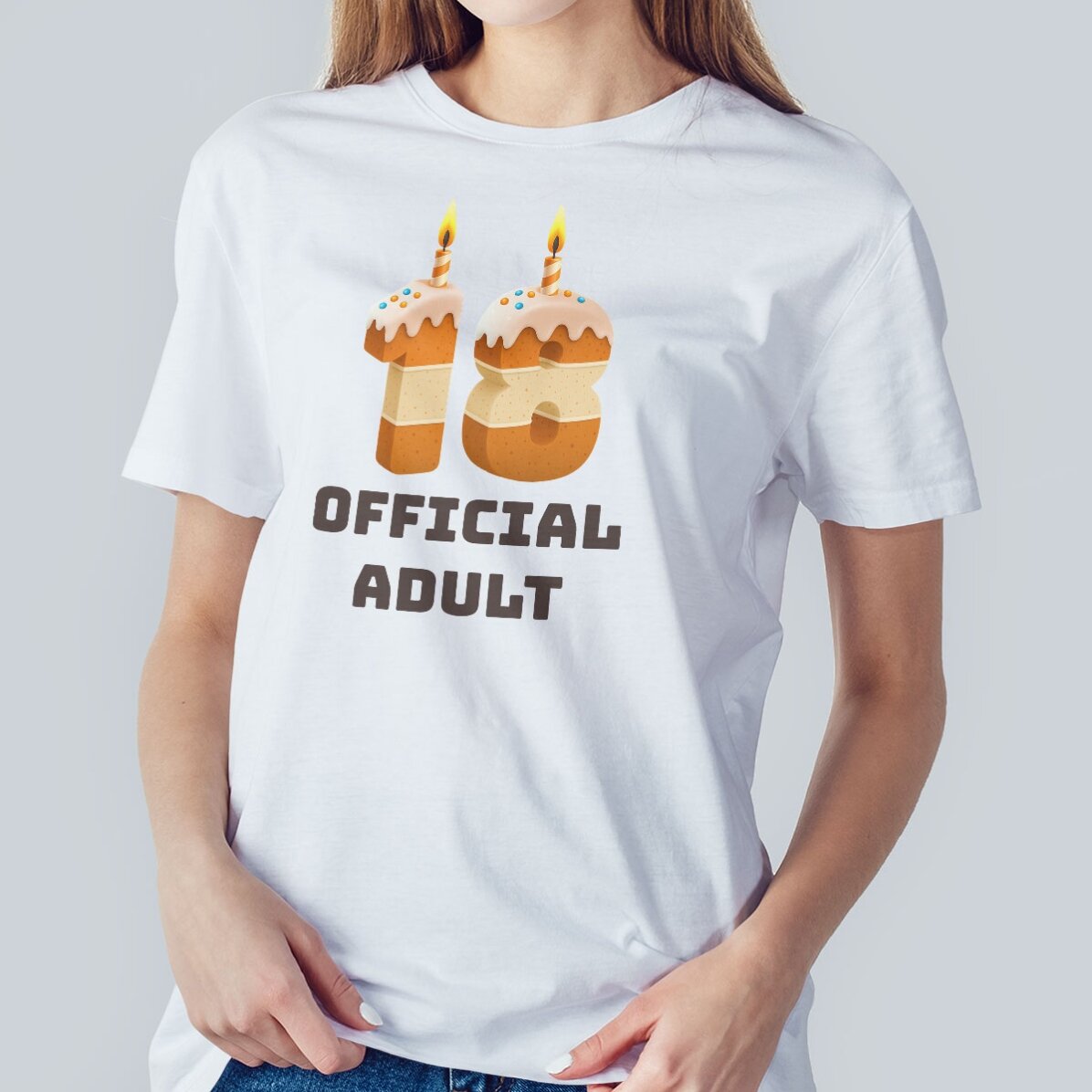 Bavlněné tričko s vlastním nápisem – 18 Cake