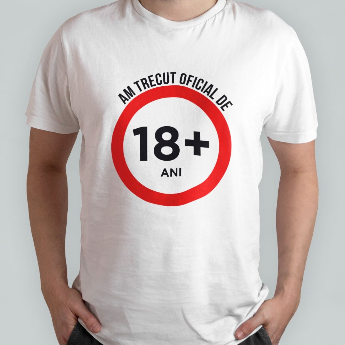 Bavlněné tričko s vlastním nápisem – 18 let