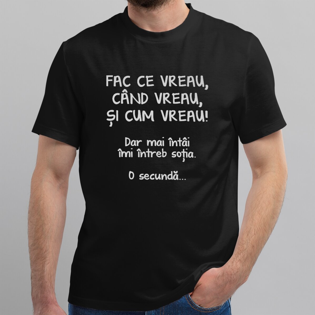 Bavlněné tričko s vlastním nápisem – „Dělám, co chci“