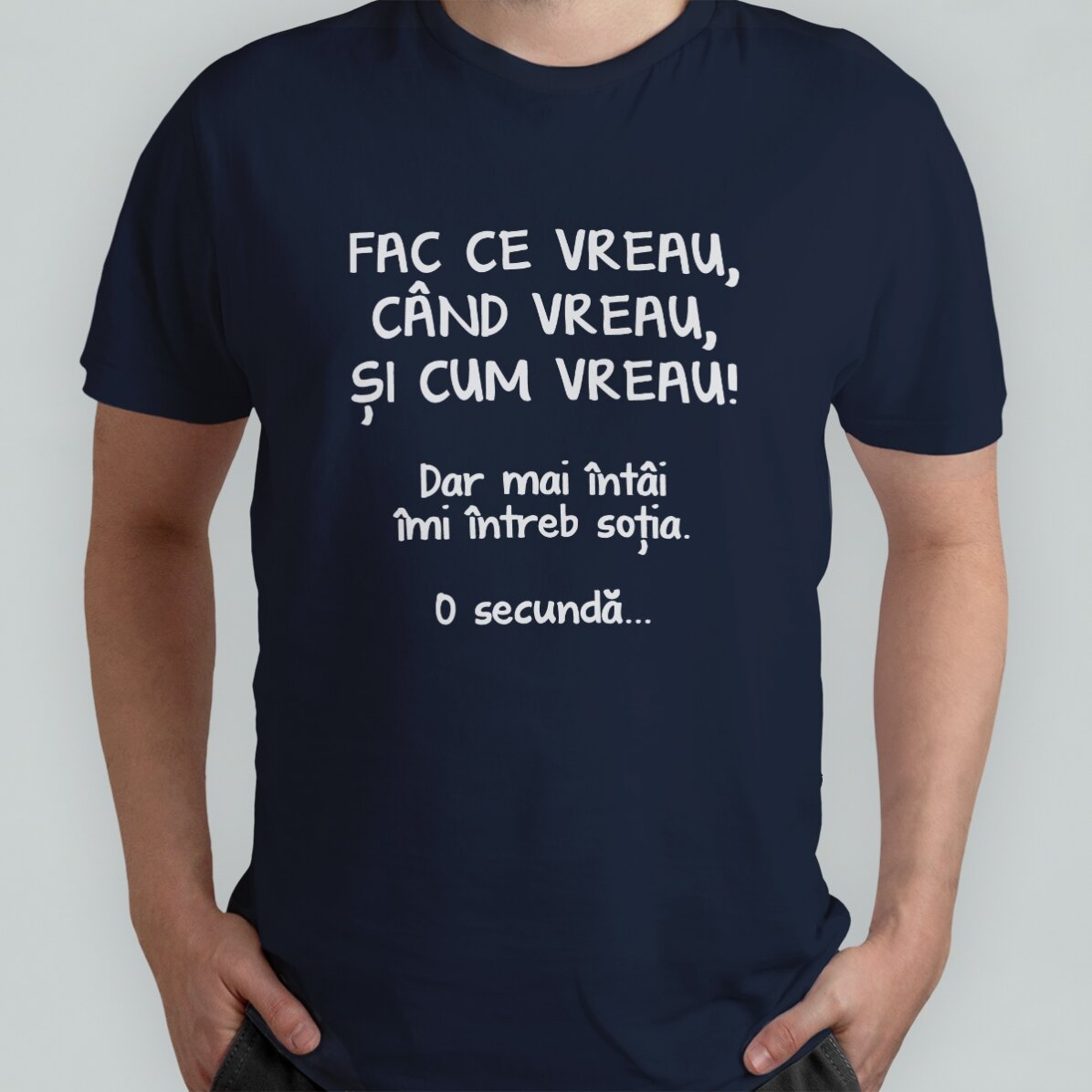 Bavlněné tričko s vlastním nápisem – „Dělám, co chci“