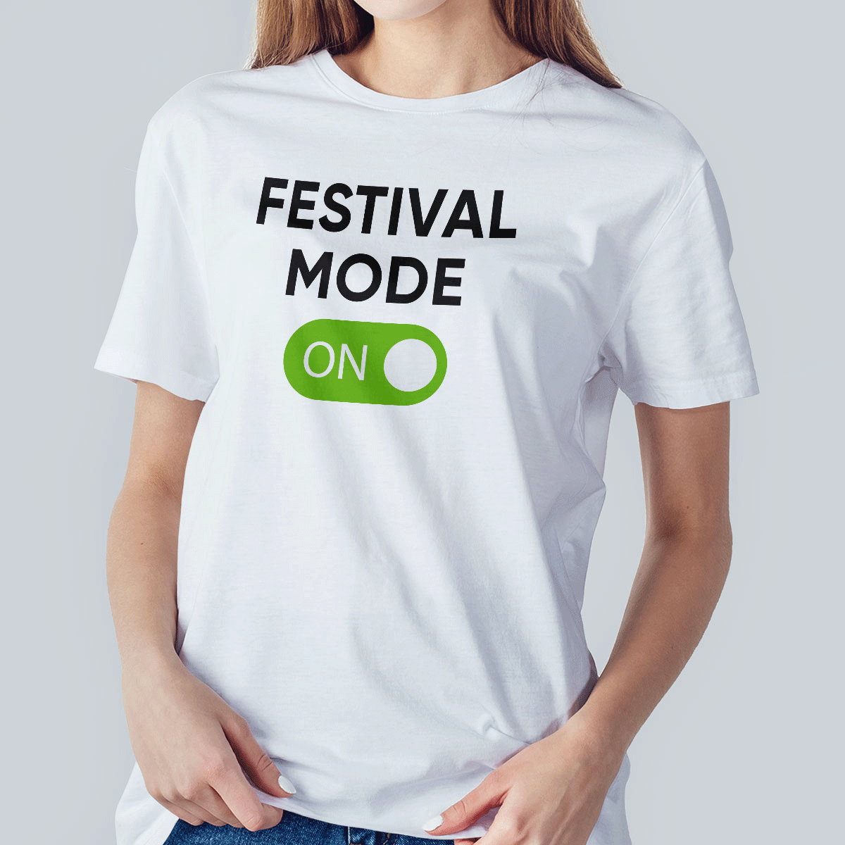 Bavlněné tričko s vlastním nápisem – Festival Mode