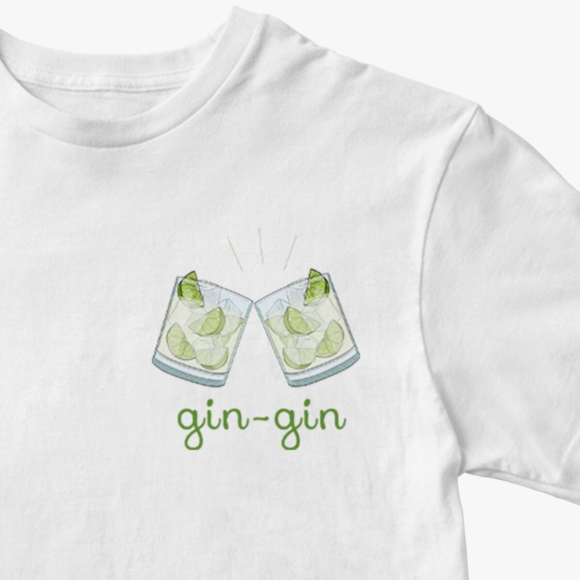 Bavlněné tričko s vlastním nápisem – Gin-gin