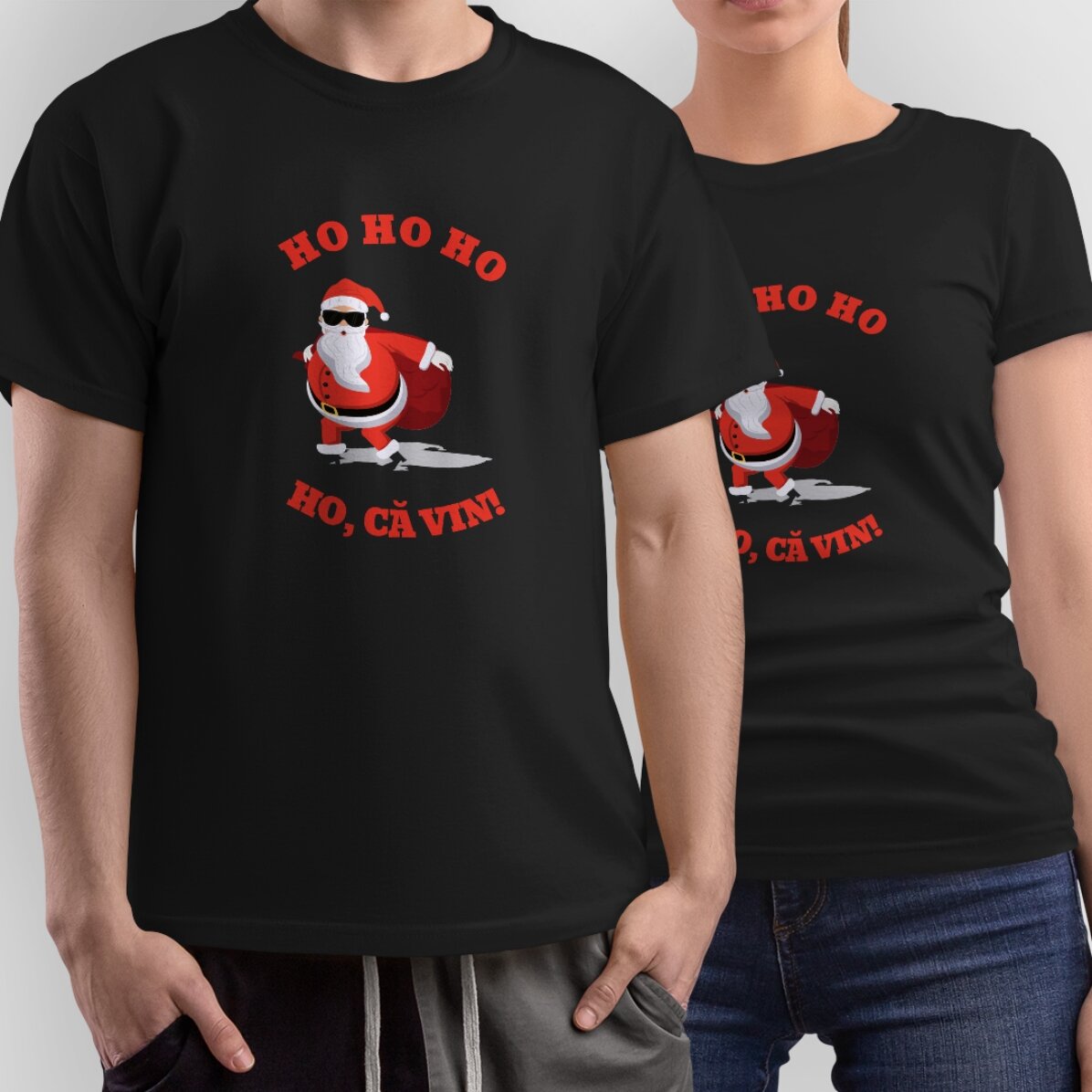 Bavlněné tričko s vlastním nápisem – HO HO HO