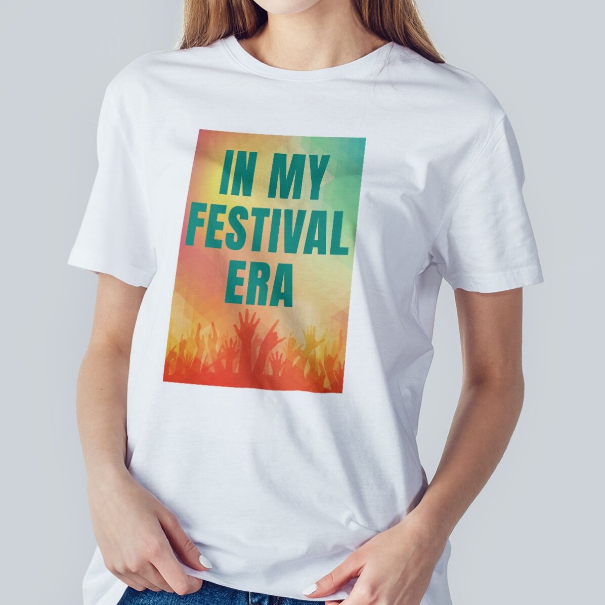 Bavlněné tričko s vlastním nápisem – In My Festival Era
